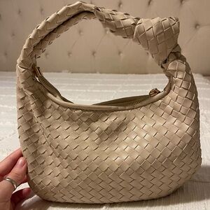Cream woven handbag similar to a popular brand!